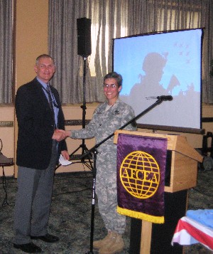 In August, Col. Fraley welcomes Richard DeSalvo to the chapter's executive board. He is the chapter's new vice president. He works on Patch Barracks in Stuttgart-Vaihingen, Germany, as the technical director for DISA Europe.